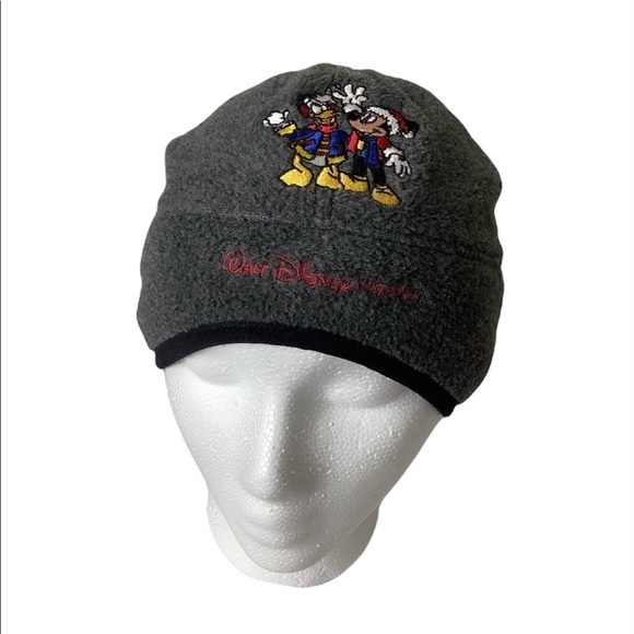 Vintage Walt Disney World Kids training beanie fleece hat / cap SZ OS unisex EUC - Picture 1 of 13